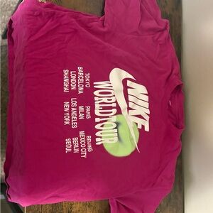 Nike Pink Tee with White Swoosh